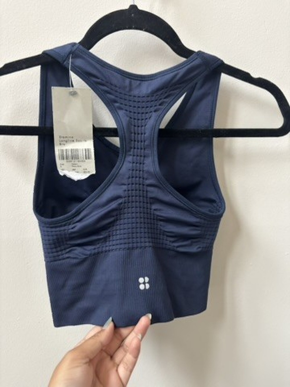 Sweaty Betty Navy Stamina Longline Sports Bra Size Small - Picture 2 of 4